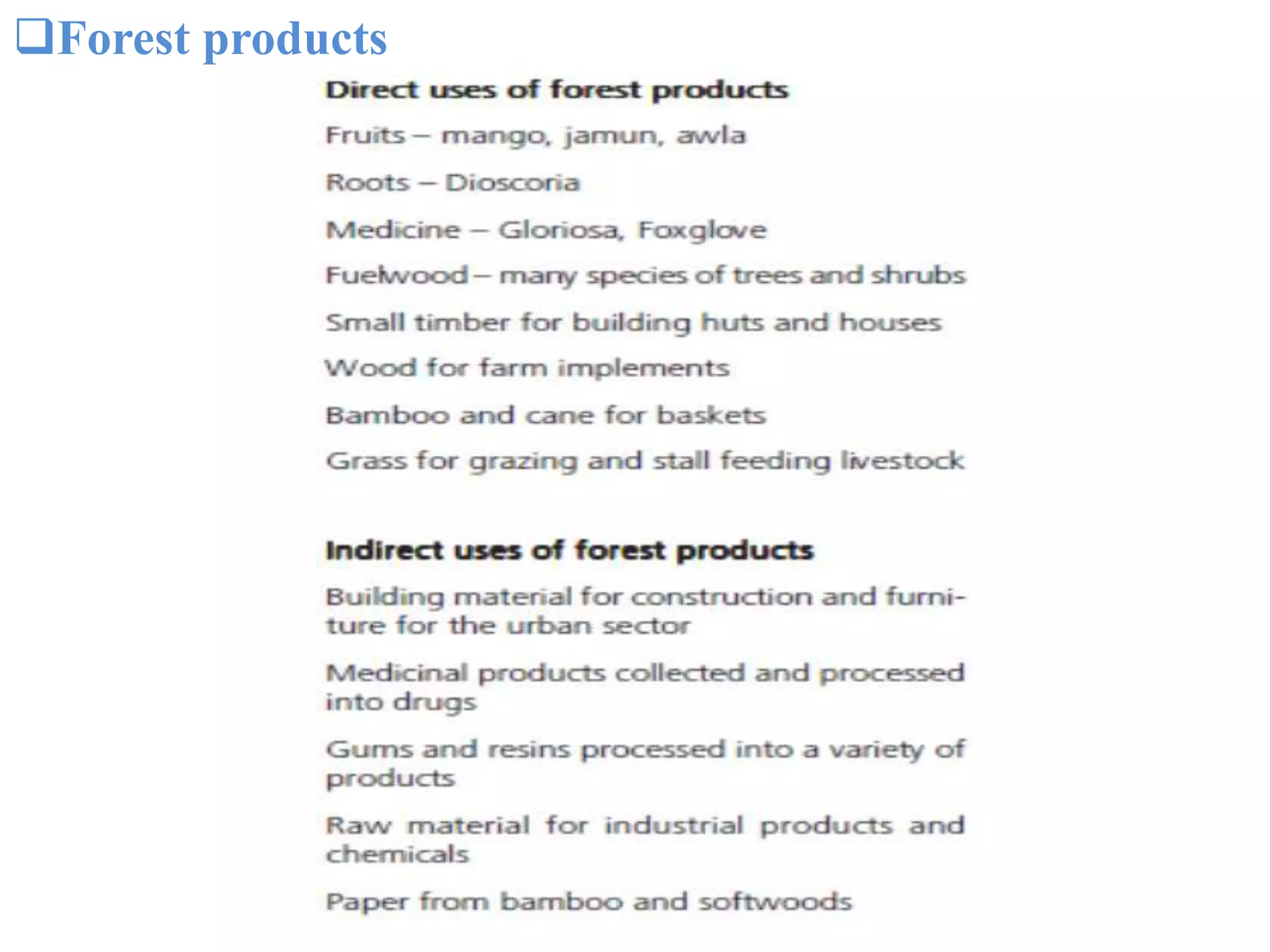 Forest products
 