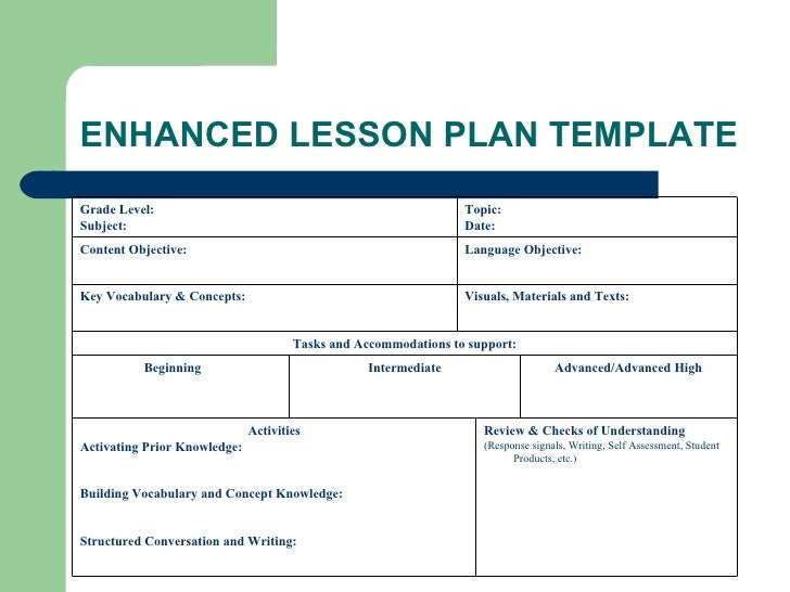 teks lesson plan template