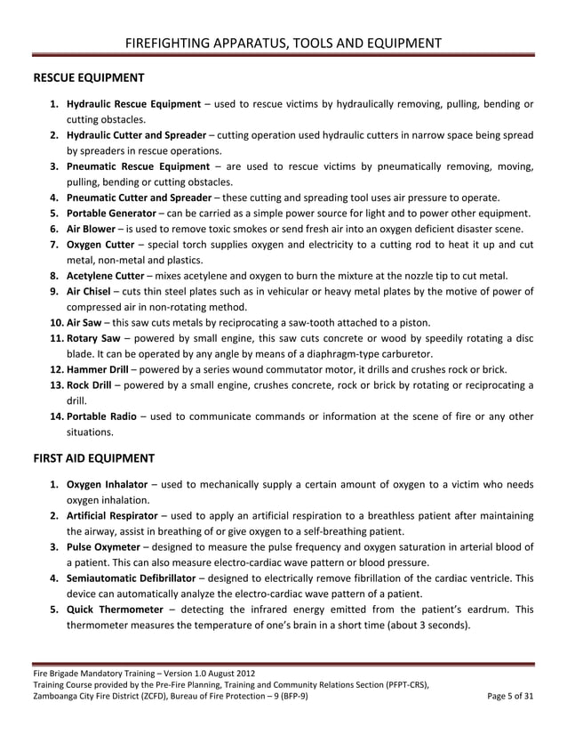 Module 3 Fire Fighting Apparatus Tools And Equipment – ILYQ