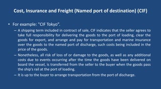Example Cif Invoice Documents involved in International trade, INCOTERMS, Trade and ...