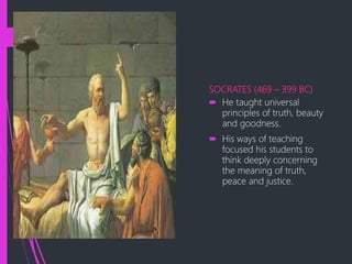 Socrates Contribution _Historical-Aspect: Contributions-of-Ancient-Philosophers-to-Education ...