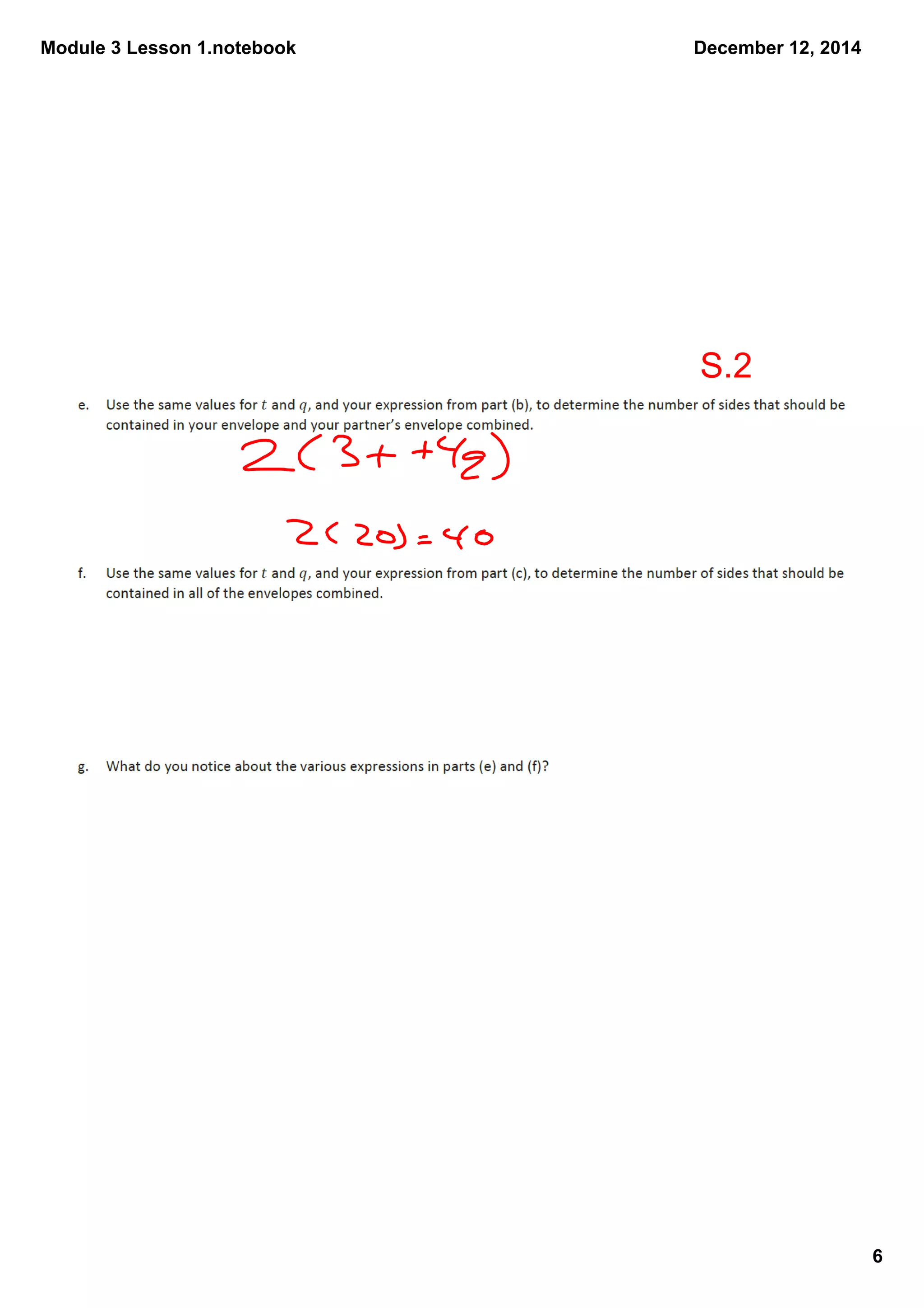 Module 3 Lesson 1.notebook
6
December 12, 2014
S.2