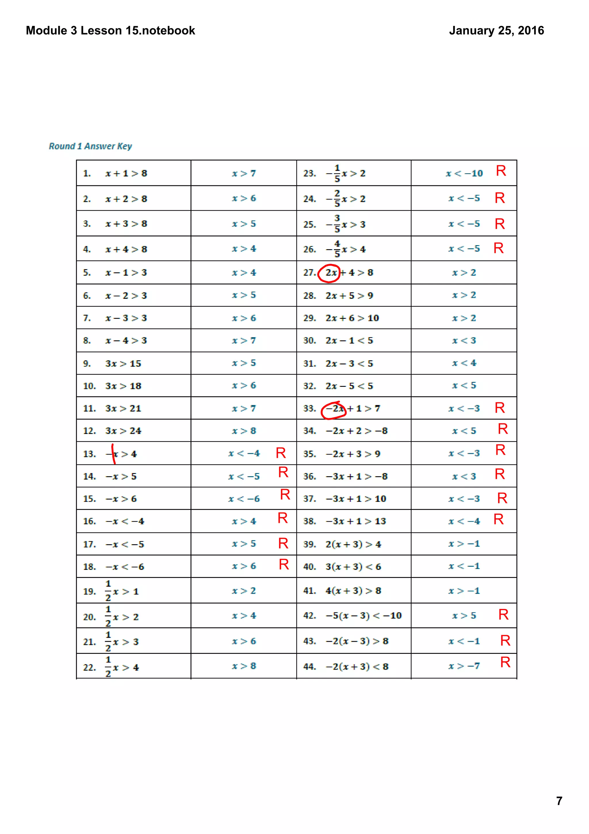 Module 3 Lesson 15.notebook
7
January 25, 2016
R
R
R
R
R
R
R
R
R
R
R
R
R
R
R
R
R
R
R
 