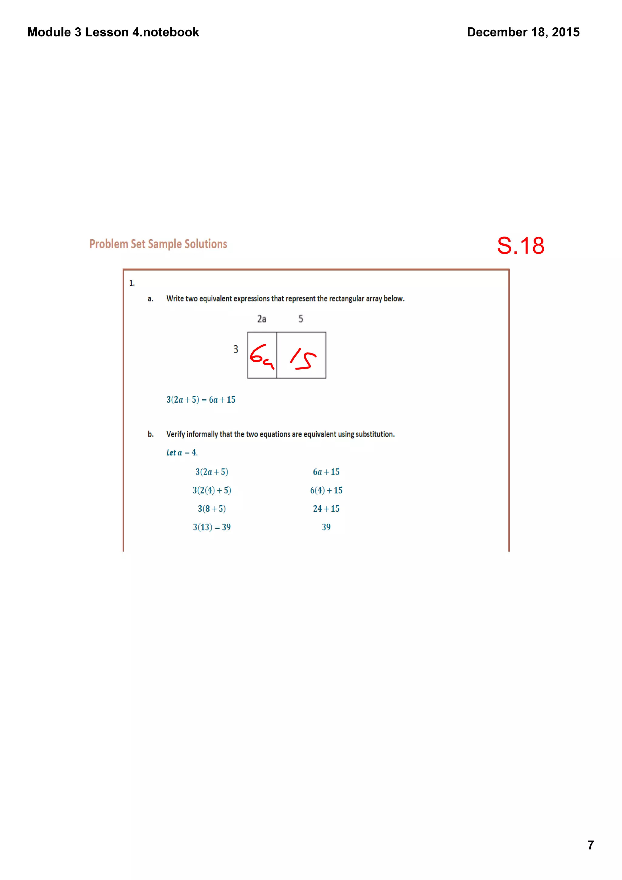 Module 3 Lesson 4.notebook
7
December 18, 2015
S.18
 
