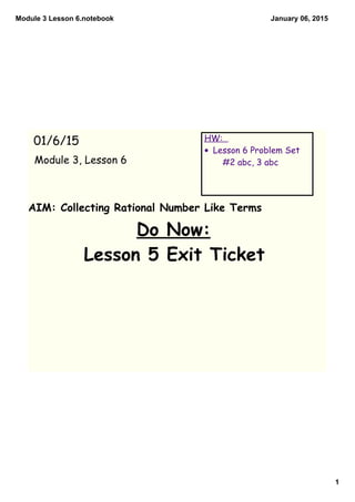 Module 3 lesson 6 | PDF