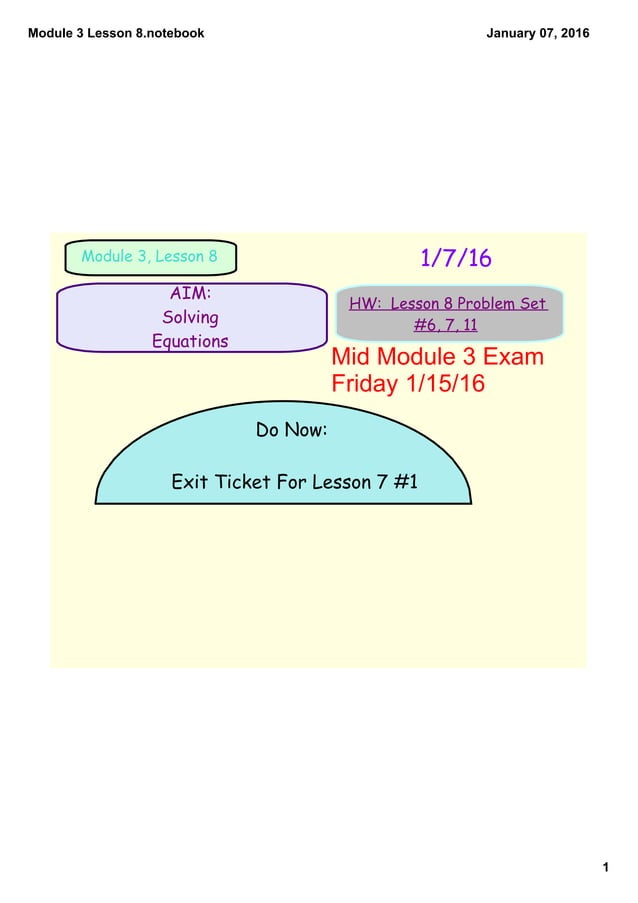 Module 3 lesson 8 | PDF