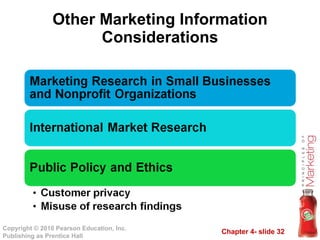 Other Marketing Information Considerations 
