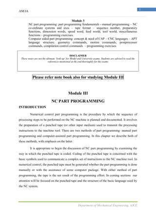 NC part programing & Robotics | PDF