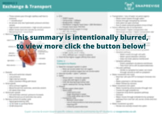 A-level OCR Biology Past Paper Summary: Exchange & Transport (Module 3 ...