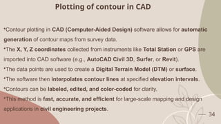 Engineering Advanced Contour Design contours in surveying detailed ppt for engineering students | PPTX