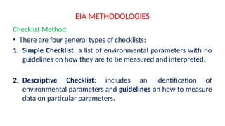 Comprehensive Overview of EIA Methodologies for Environmental Impact ...