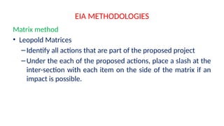Comprehensive Overview of EIA Methodologies for Environmental Impact ...