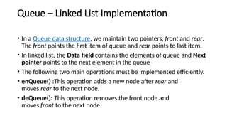 Stack implementation using linked list ppt | PPTX