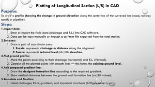 longitudinal and cross sectioning using surveying | PPTX