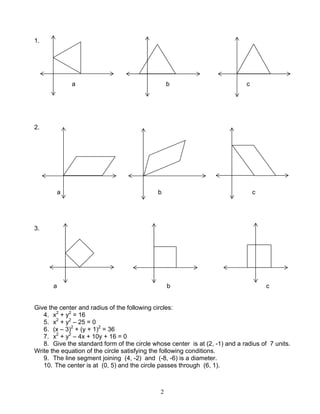 Module 3 plane coordinate geometry | PDF