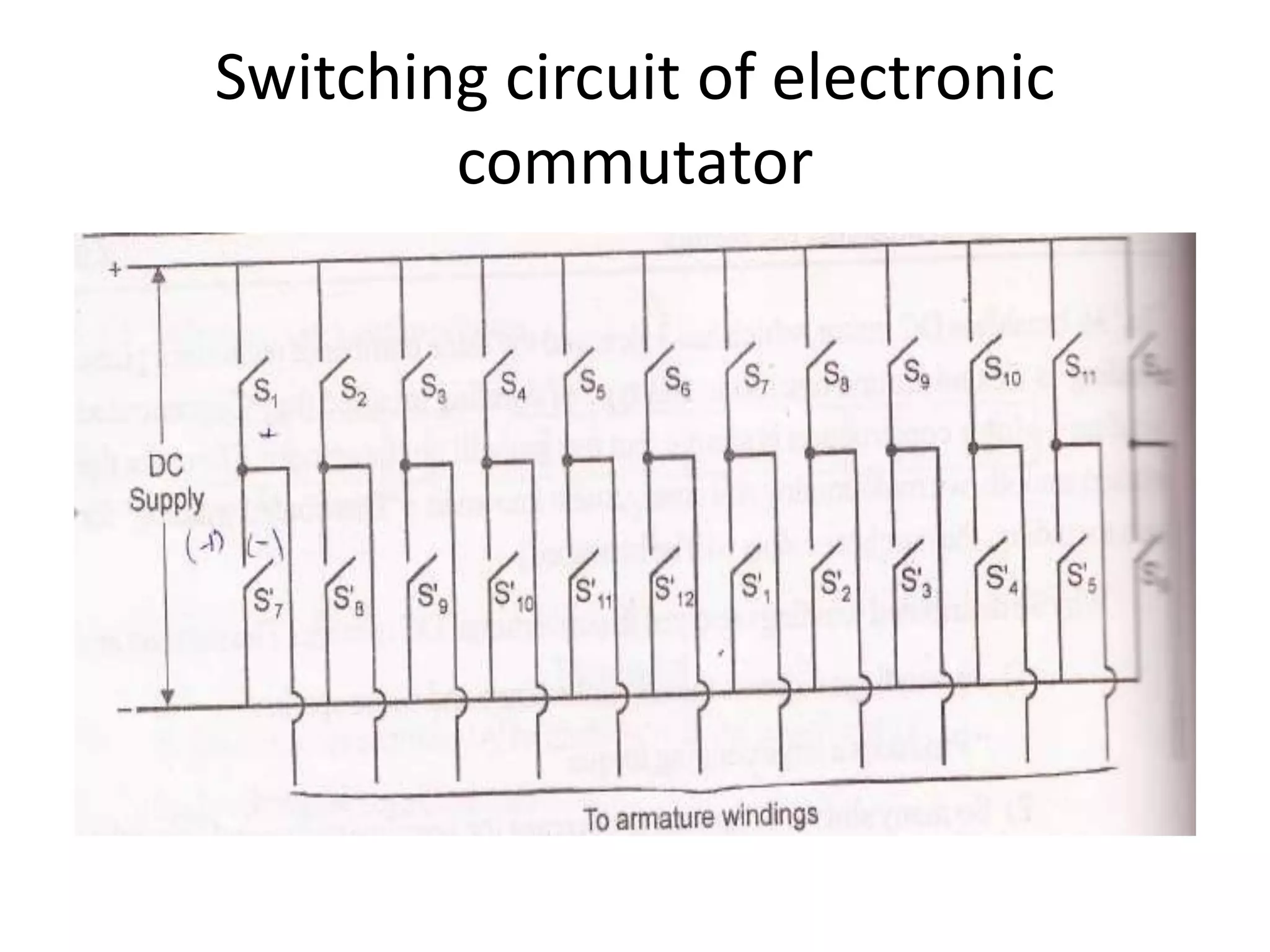 Switching circuit of electronic
commutator
 