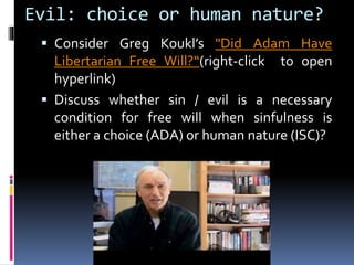 the nature of free will in Christianity and Hinduism | PPTX