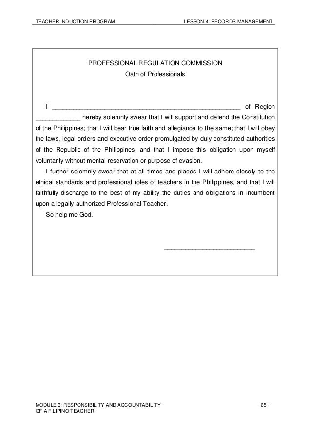 Module 3 Responsibility And Accountability Of A Filipino Teacher
