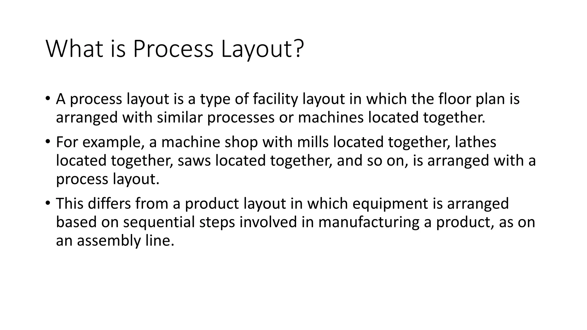 Module 3 Operations Management Process Layout | PPTX
