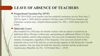 MODULE 3 THE RIGHTS PRIVILEGES AND CHALLENGES OF TEACHERS IN THE ...