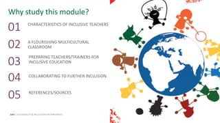 Module 3 towards inclusive learning classrooms | PPTX