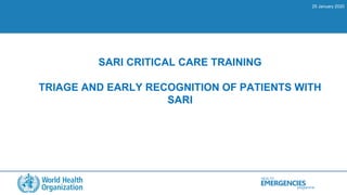 Sari Racking Course Module 3 triage sari v2 | PPTX