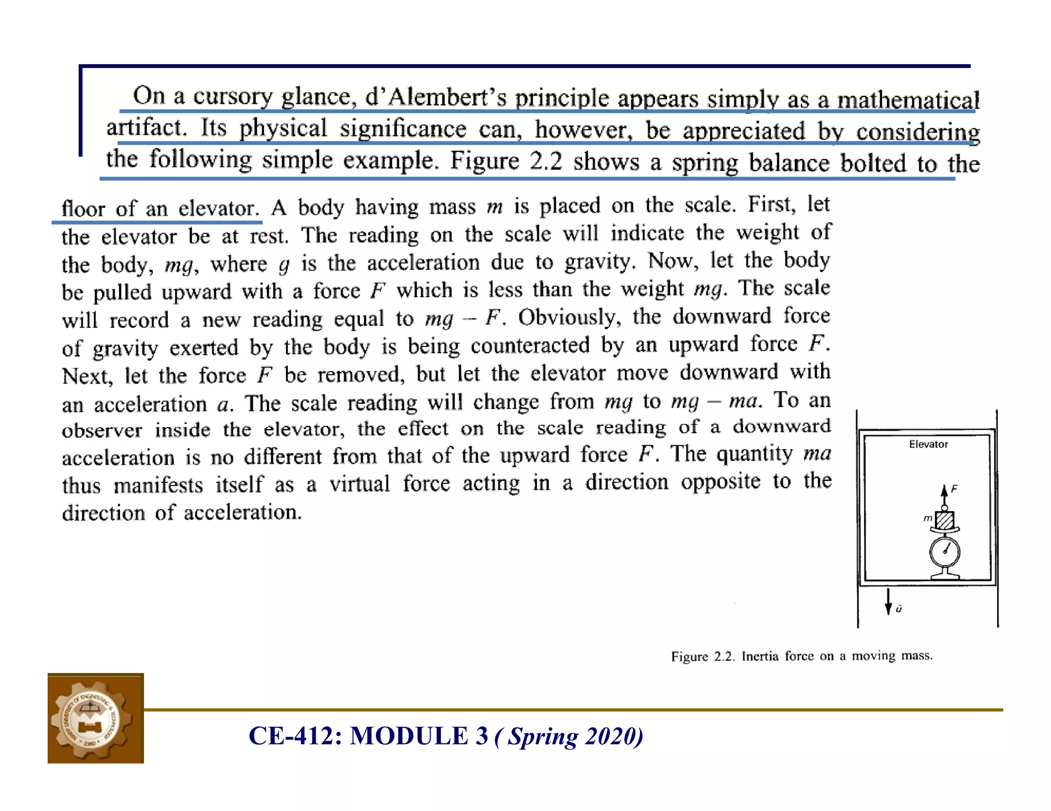 CE-412: MODULE 3 ( Spring 2020)
 