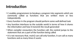 Programmer Defined Functions Example Comprehensive Guide to User Defined Functions in C Programming | PPTX