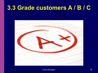 3.3 Grade customers A / B / C Future Managers  