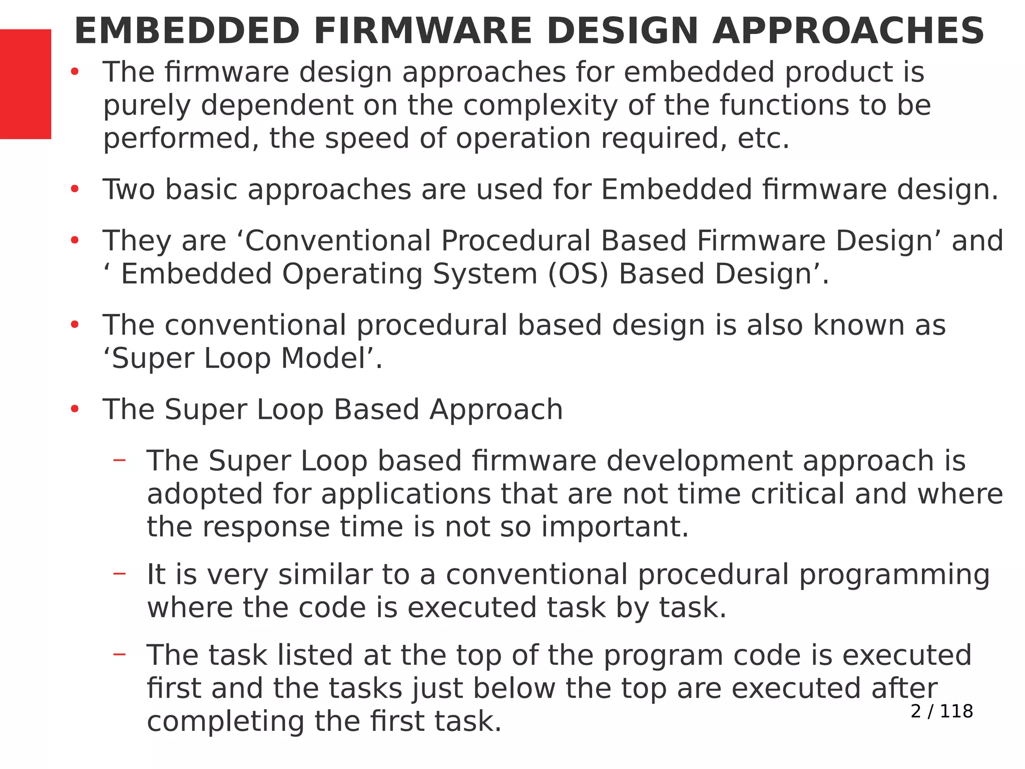 Embedded Firmware Design and Development, and EDLC | PPT