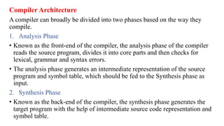 ppt - systems architecture lecture 4: compilers,... System software module 4 presentation file | PPTX