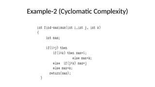 Example-2 (Cyclomatic Complexity)
 