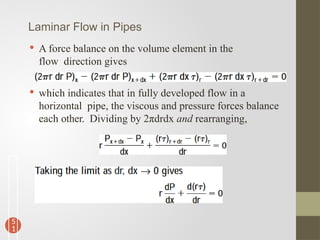 Pipe Rearranging Module 4 - flow through a pipe - Fluid Dynamics | PPTX