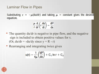 Pipe Rearranging Module 4 - flow through a pipe - Fluid Dynamics | PPTX