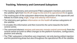 Telemetry Tracking And Command Satellite Hardware - Parts of Satellires | PPTX