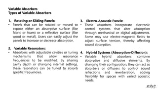 Variable Acoustics MODULE 4.pdf, B.ARCH, S5, Noise-Sound absorptive materials and ...