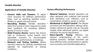 Variable Acoustics MODULE 4.pdf, B.ARCH, S5, Noise-Sound absorptive materials and ...
