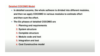 Comprehensive Software Project Estimation Techniques and COCOMO Models ...