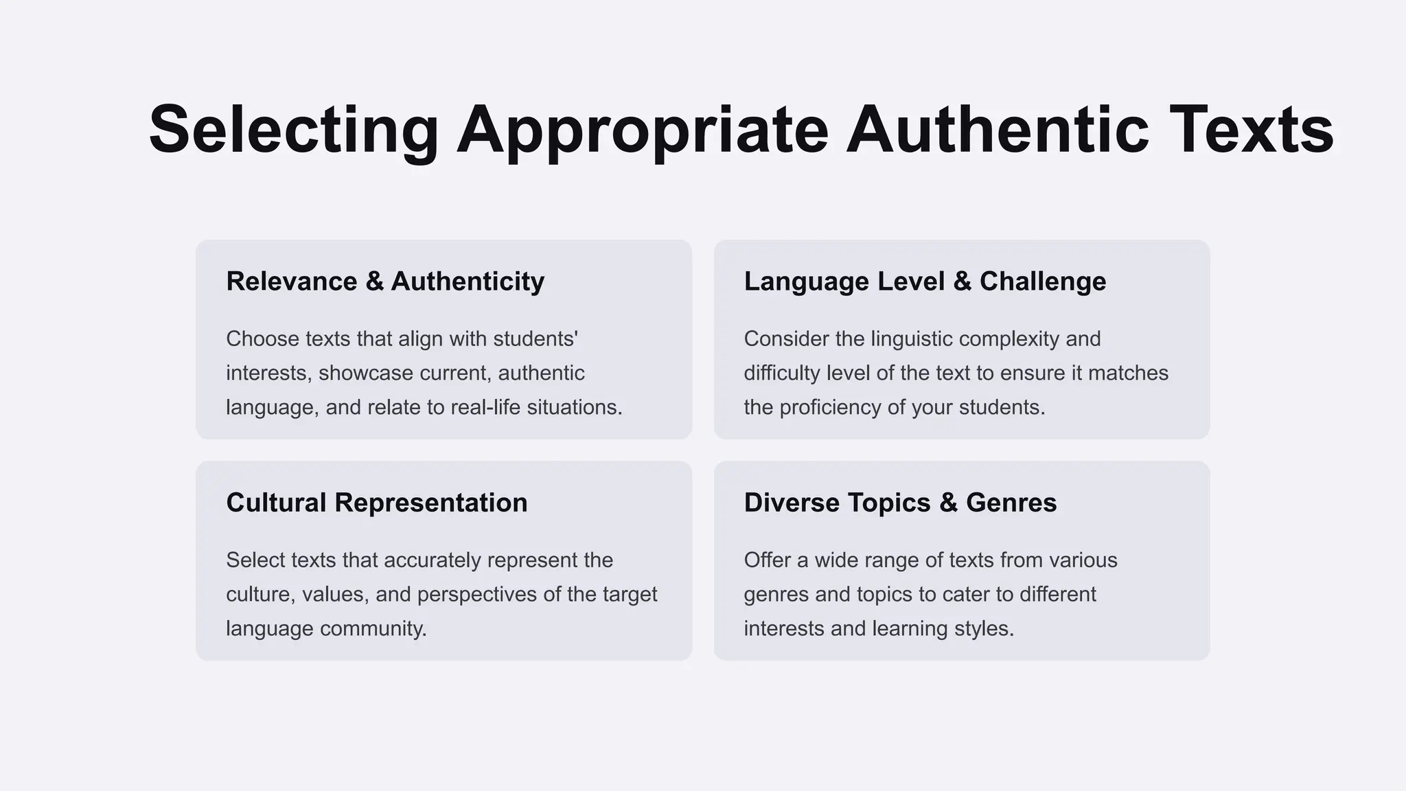 Module 4 - Authentic Texts in WL Instruction | PPT