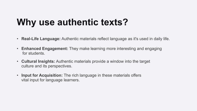 Module 4 - Authentic Texts in WL Instruction | PPT