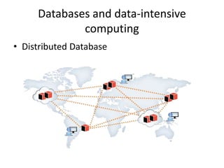 Databases and data-intensive
computing
• Distributed Database
 