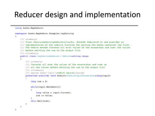 Reducer design and implementation
 