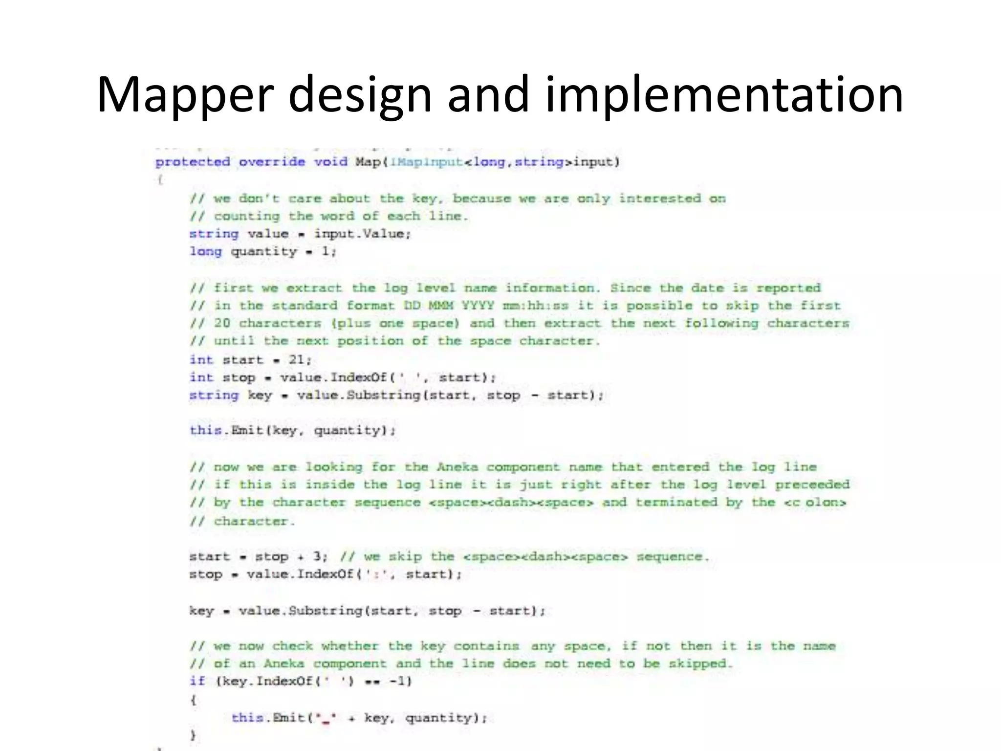 Mapper design and implementation 