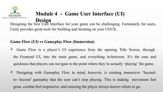 Comprehensive Guide to Designing Game User Interfaces with Unity | PPTX