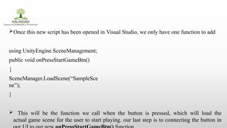 Comprehensive Guide to Designing Game User Interfaces with Unity | PPTX