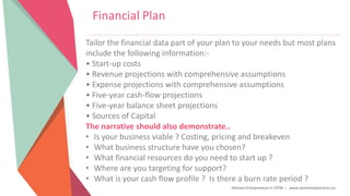 Women Entrepreneurs in STEM | www.stementrepreneurs.eu
Financial Plan
Tailor the financial data part of your plan to your ...