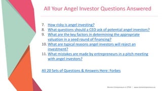 Women Entrepreneurs in STEM | www.stementrepreneurs.eu
All Your Angel Investor Questions Answered
7. How risky is angel in...
