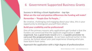 Women Entrepreneurs in STEM | www.stementrepreneurs.eu
Writing a Grant Application – before you start
Put your best foot f...