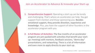 Women Entrepreneurs in STEM | www.stementrepreneurs.eu
Join an Accelerator to Advance & Innovate your Start-up
3. Investor...