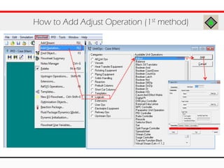 How to Add Adjust Operation (1st method)
 